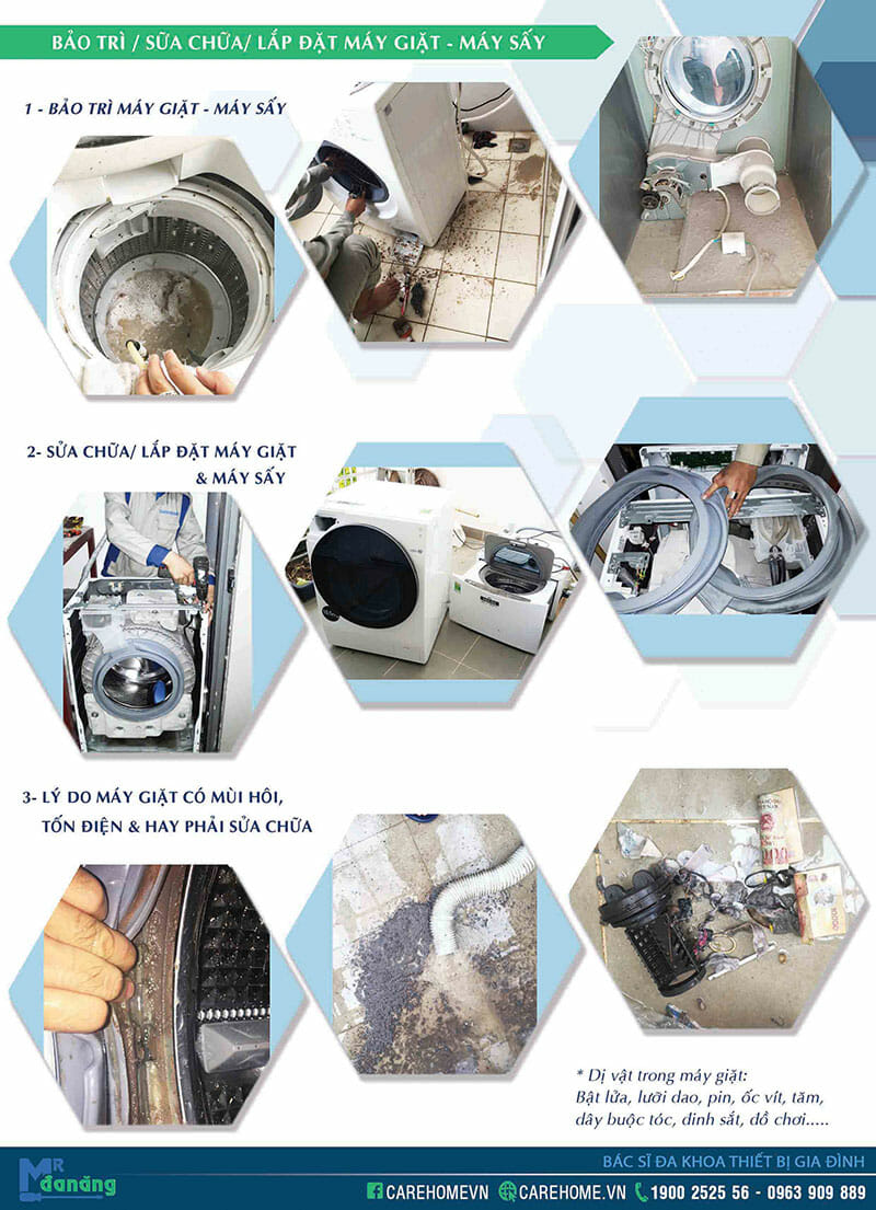 Mr Đa Năng - Hình ảnh bảo trì máy giặt máy sấy